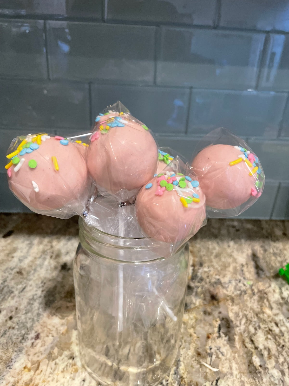 Strawberry cake pops