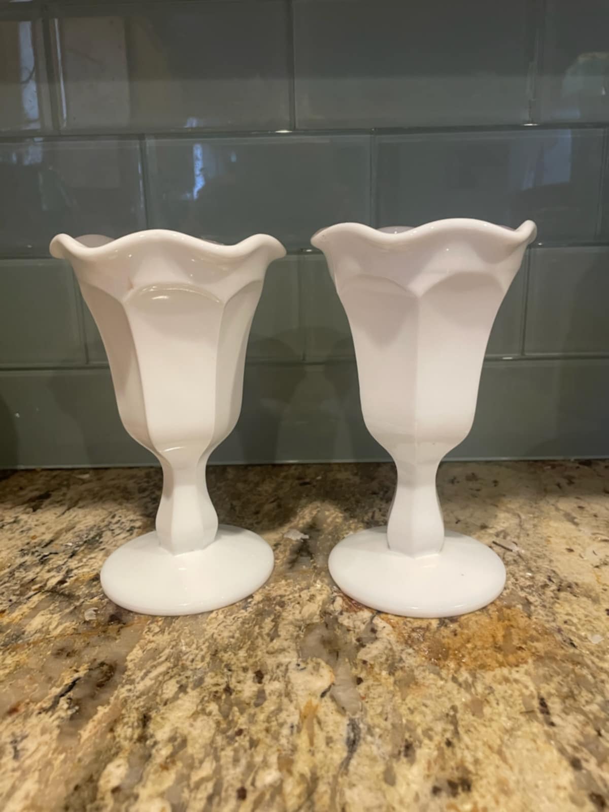 Milk Glasses Set of 2